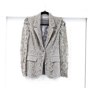 Elegant Lace Women's Jacket - Gray